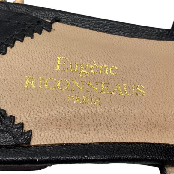 Eugene Riconneaus Splash Paint Flats Spiked Heel Size 36 EUC Pointed Toe Slide - Picture 6 of 6